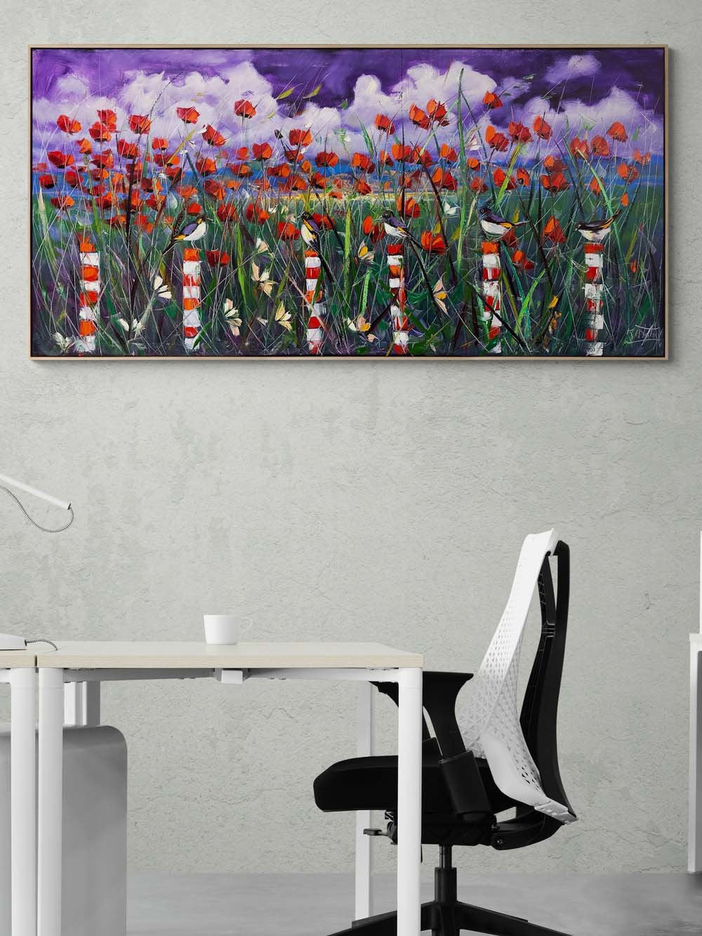 Kır Çiçeklerinin Coşkusu Yağlı Boya Tablosu