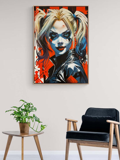 Harley Quinn Dünyası Yağlı Boya Tablosu