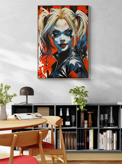 Harley Quinn Dünyası Yağlı Boya Tablosu