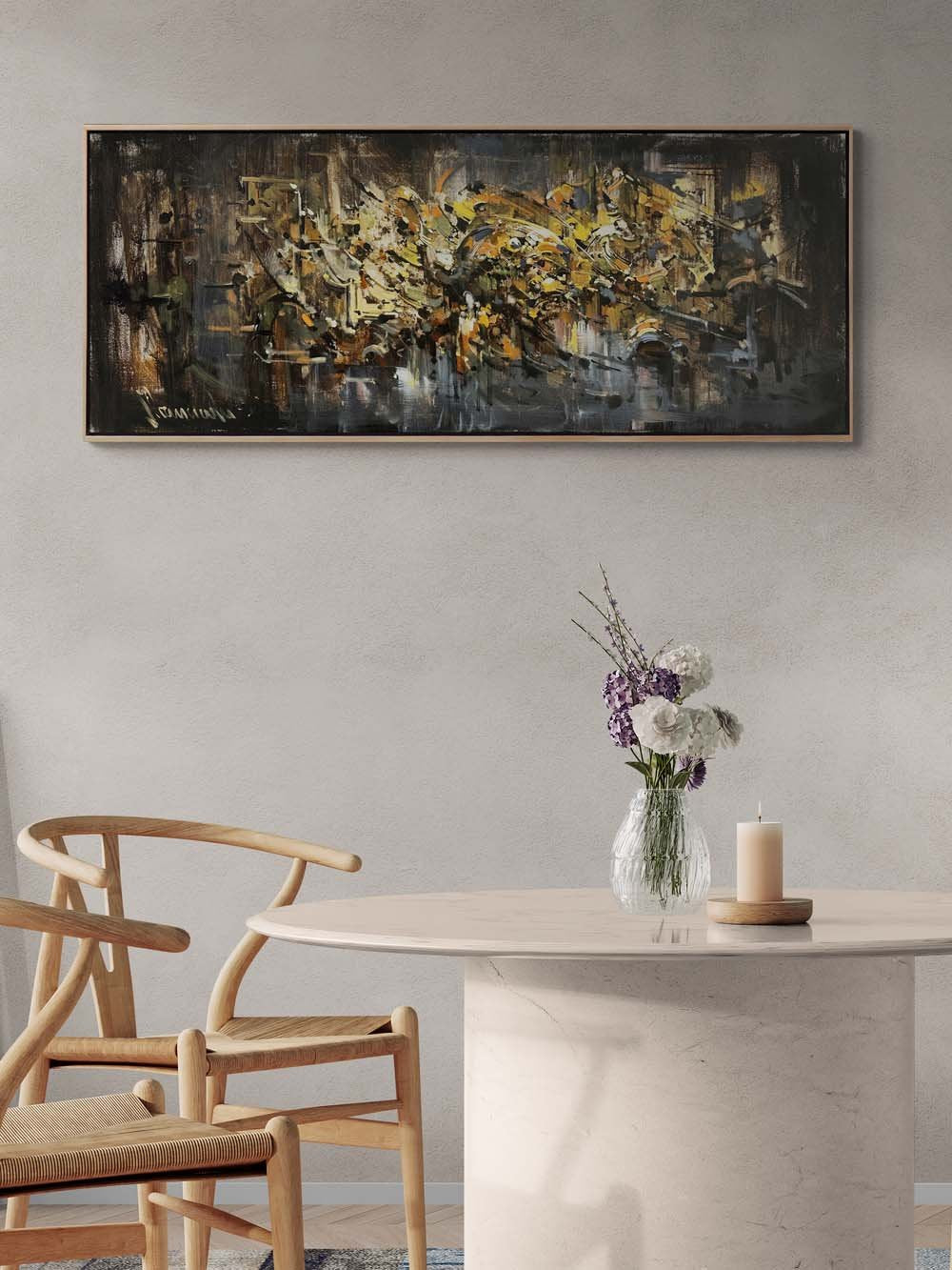 Sonsuz Bir Buluşma Yağlı Boya Tablosu