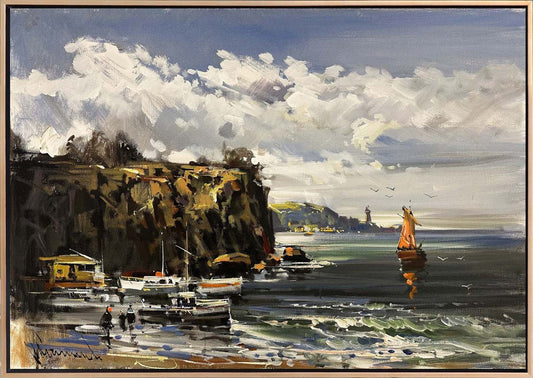 Dalgaların Fısıldadığı Hikayeler Yağlı Boya Tablosu