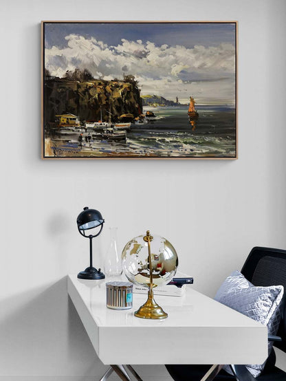 Dalgaların Fısıldadığı Hikayeler Yağlı Boya Tablosu