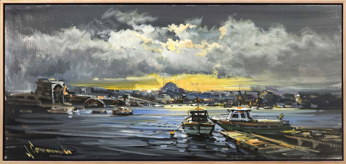 İstanbul Boğazının İhtişamı Yağlı Boya Tablosu