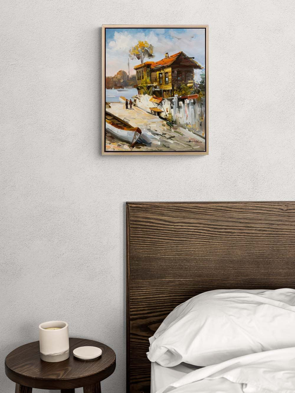 Rıhtımda Bekleyenler Yağlı Boya Tablosu