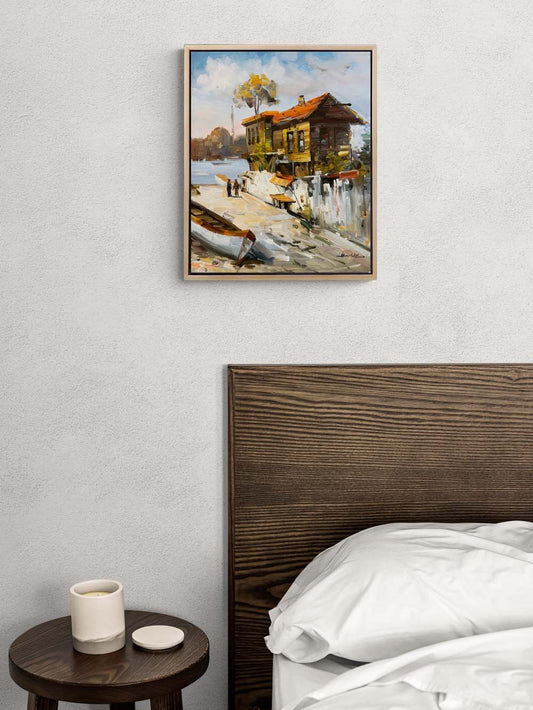 Rıhtımda Bekleyenler Yağlı Boya Tablosu