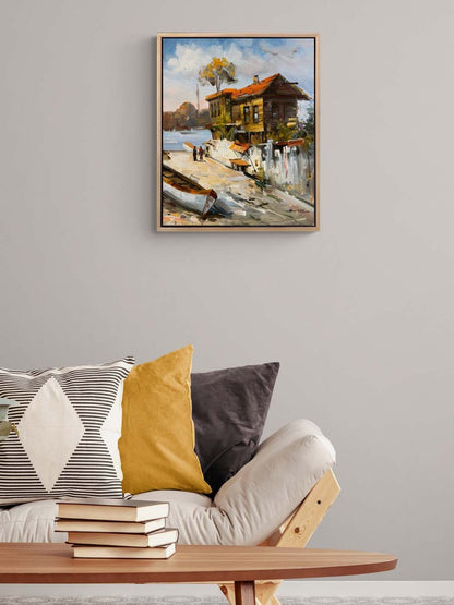 Rıhtımda Bekleyenler Yağlı Boya Tablosu