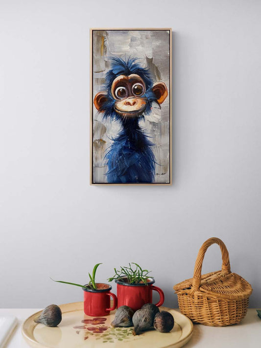 Gülen Maymun Yağlı Boya Tablosu