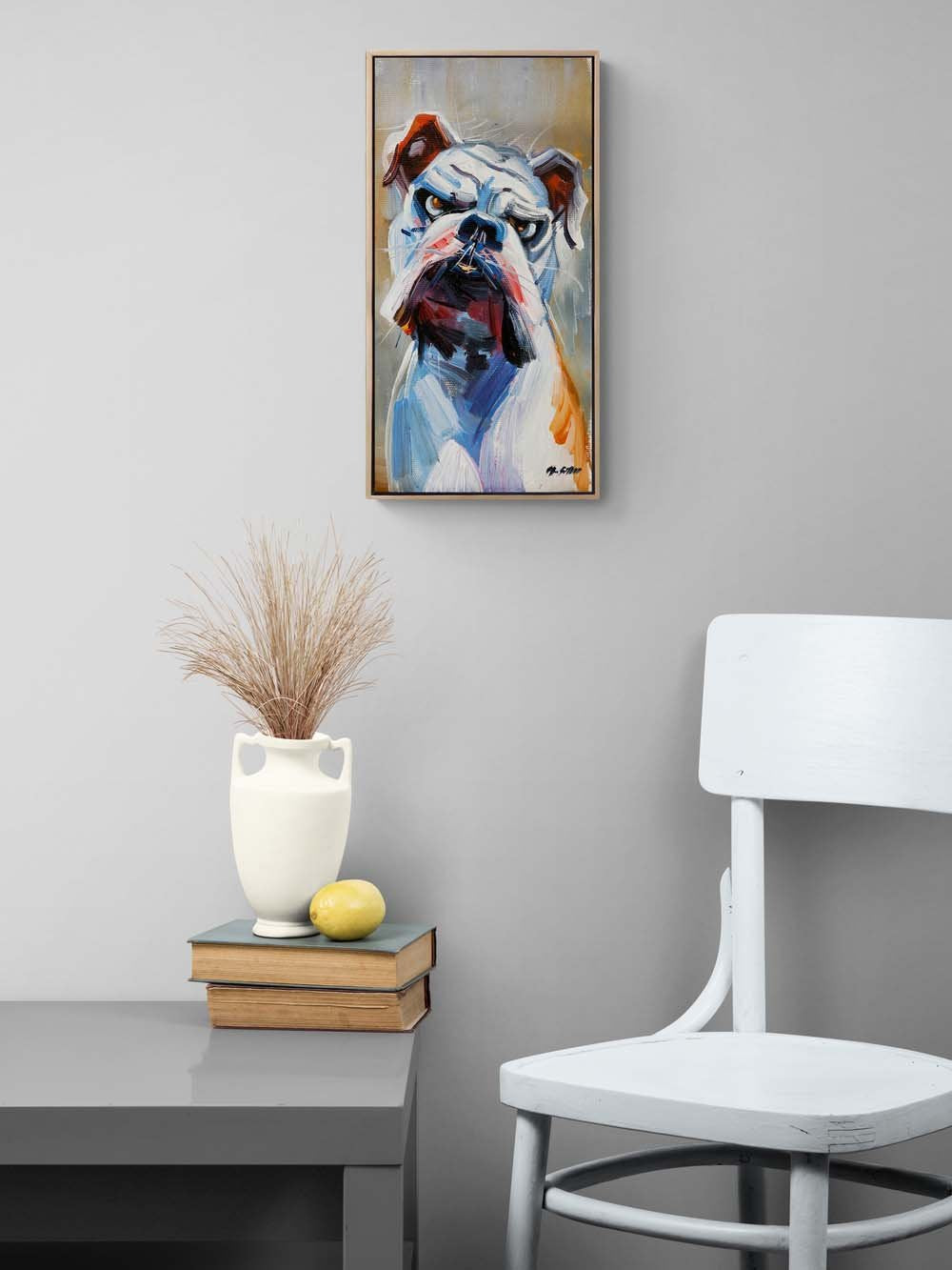 Huysuz Köpek Yağlı Boya Tablosu