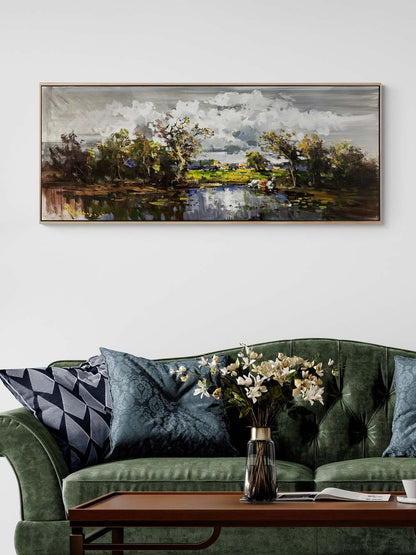 Köyün Sessiz Ritmi Yağlı Boya Tablosu