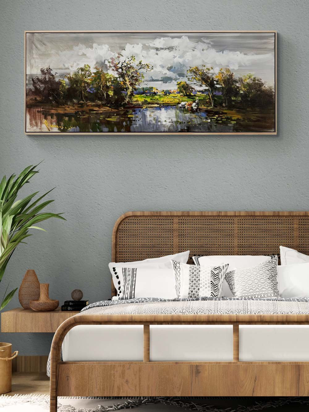 Köyün Sessiz Ritmi Yağlı Boya Tablosu