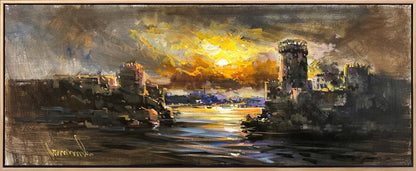 Zamana Direnen Kale Yağlı Boya Tablosu