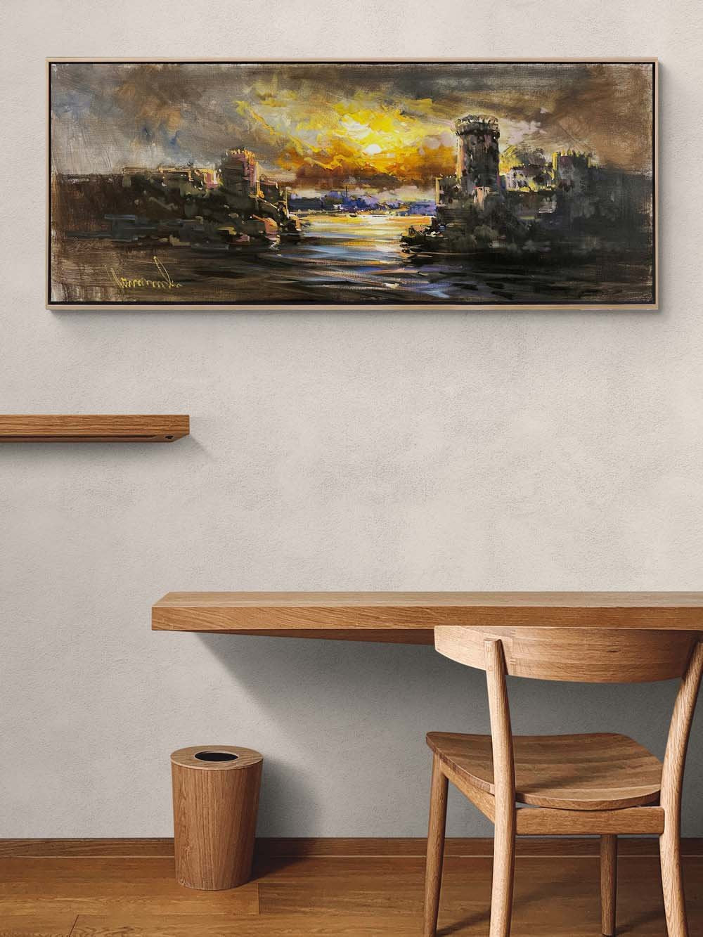 Zamana Direnen Kale Yağlı Boya Tablosu