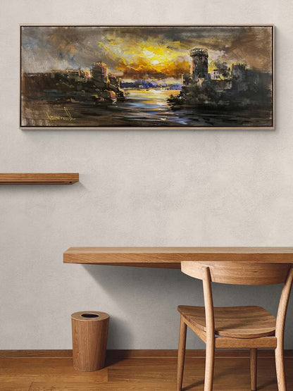 Zamana Direnen Kale Yağlı Boya Tablosu