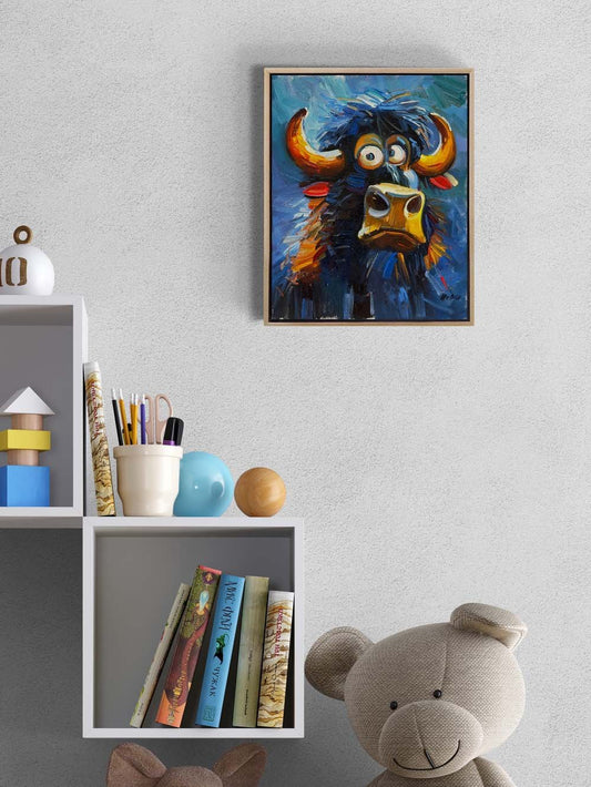 Şaşkın Bizon Yağlı Boya Tablosu