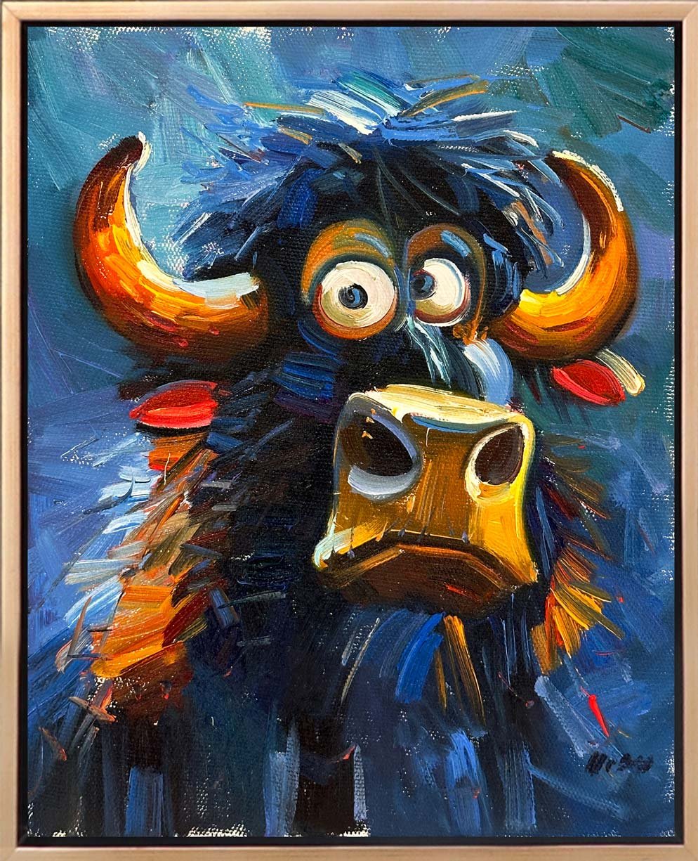 Şaşkın Bizon Yağlı Boya Tablosu