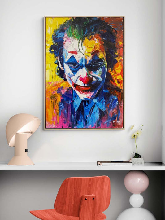 Joker'in Gerçek Yüzü Yağlı Boya Tablosu