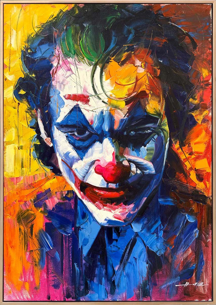 Joker'in Gerçek Yüzü Yağlı Boya Tablosu