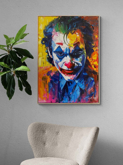 Joker'in Gerçek Yüzü Yağlı Boya Tablosu