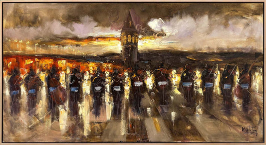 Galata Kulesinin Orkestrası Yağlı Boya Tablosu