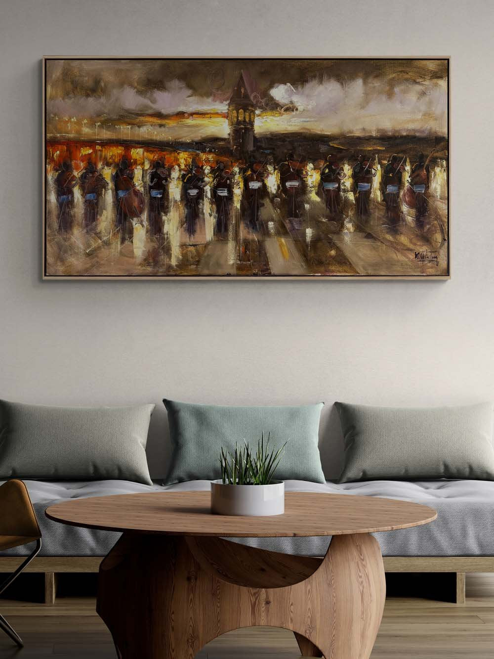 Galata Kulesinin Orkestrası Yağlı Boya Tablosu