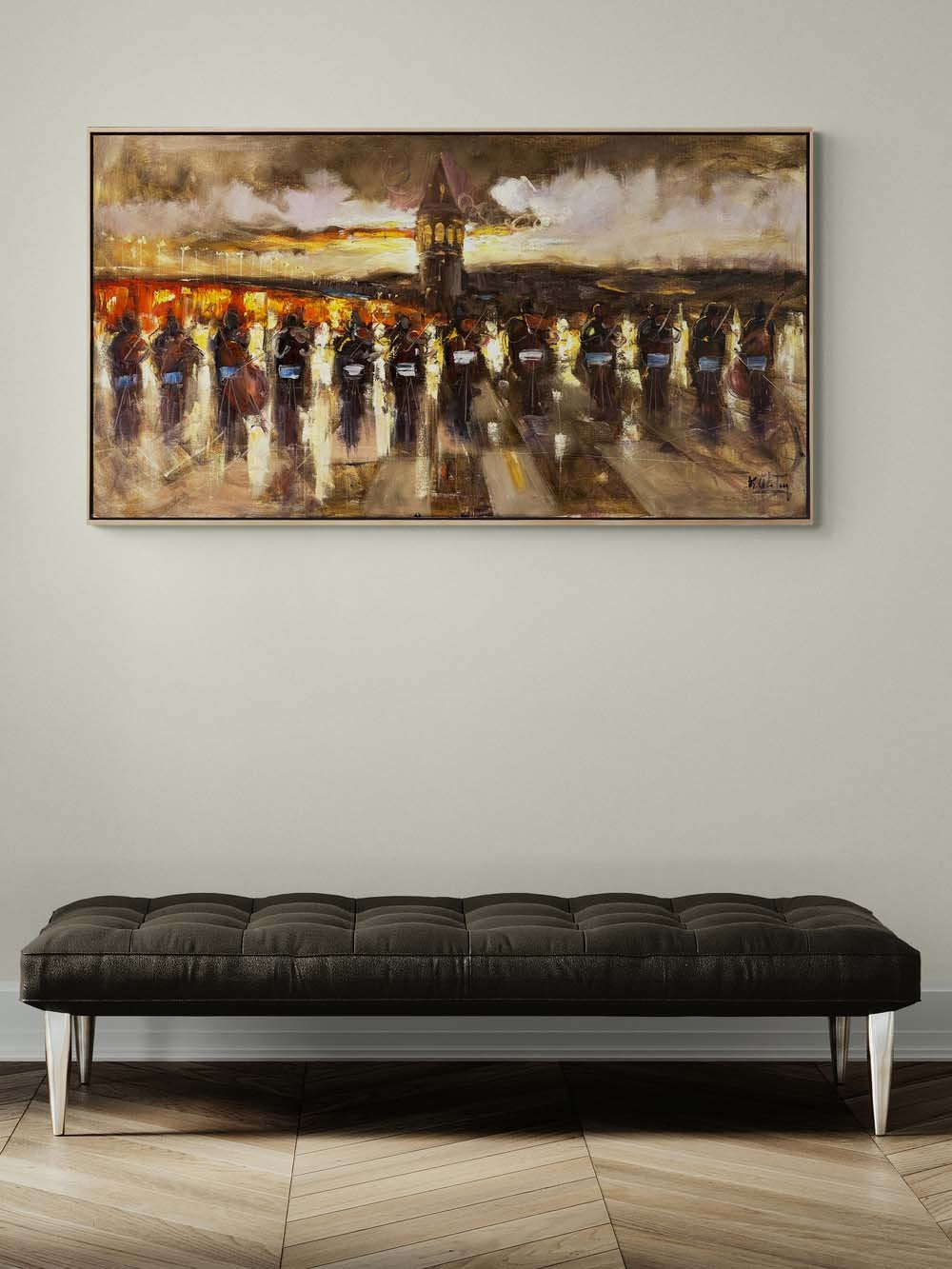 Galata Kulesinin Orkestrası Yağlı Boya Tablosu