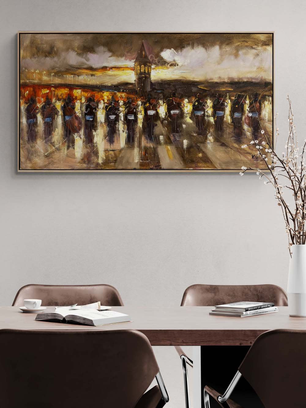 Galata Kulesinin Orkestrası Yağlı Boya Tablosu