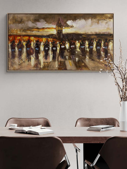 Galata Kulesinin Orkestrası Yağlı Boya Tablosu