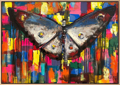 Kelebek ve Renkli Düşler Yağlı Boya Tablosu