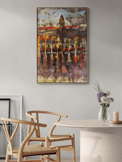 Galata Kulesi Müzikali Yağlı Boya Tablosu