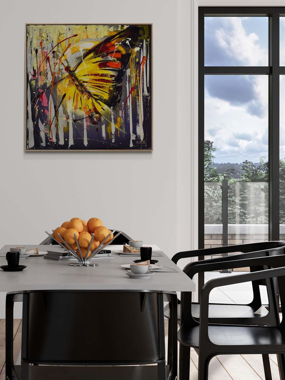 Dönüşümün Kanatları Yağlı Boya Tablosu