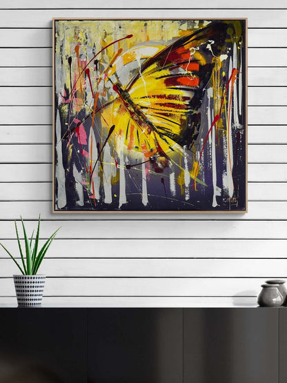 Dönüşümün Kanatları Yağlı Boya Tablosu