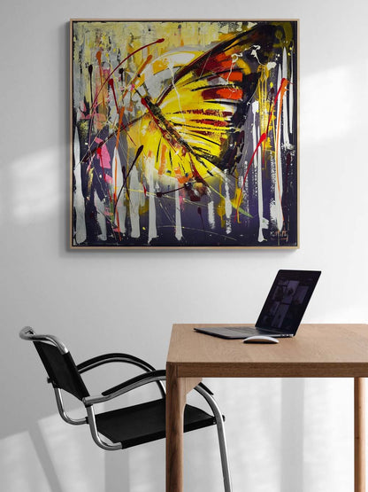 Dönüşümün Kanatları Yağlı Boya Tablosu