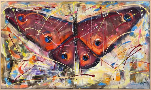 Kelebek Kanatlarının Gizemi Yağlı Boya Tablosu