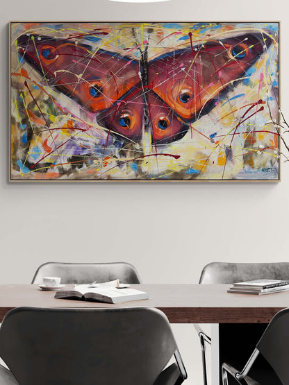 Kelebek Kanatlarının Gizemi Yağlı Boya Tablosu