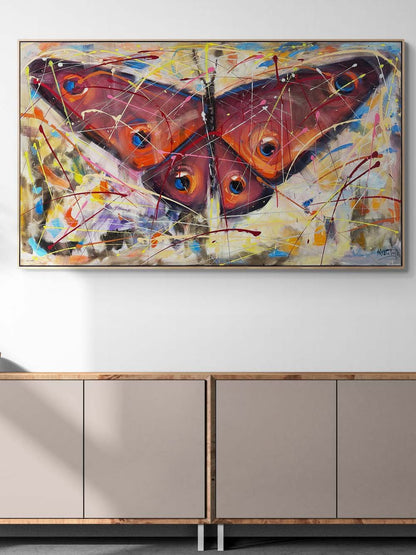 Kelebek Kanatlarının Gizemi Yağlı Boya Tablosu