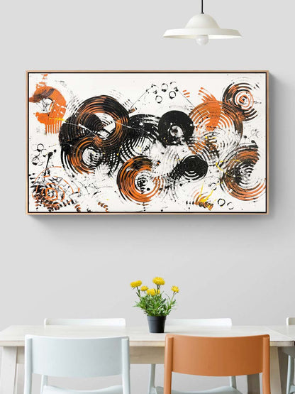 Soyut Hareler Yağlı Boya Tablosu