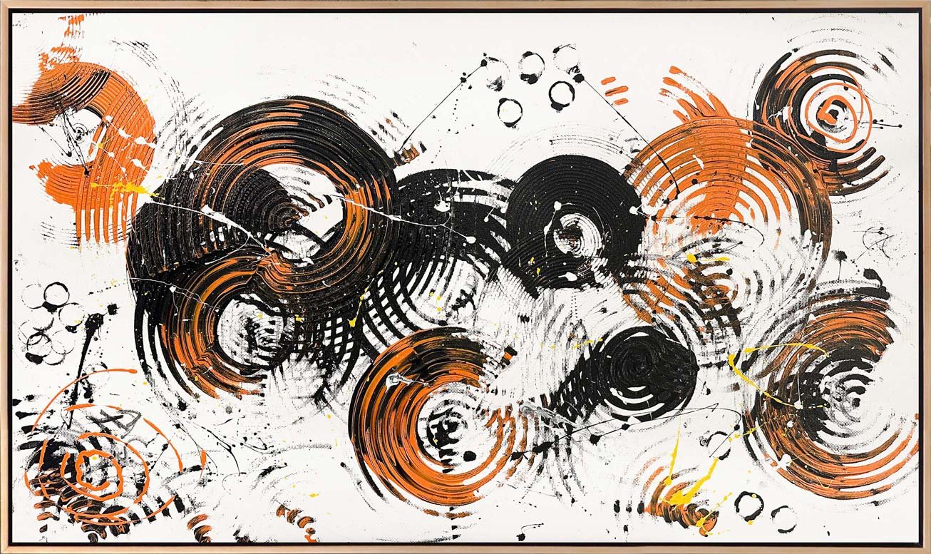 Soyut Hareler Yağlı Boya Tablosu