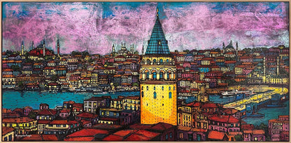 İstanbul Boğazının Işıltısı Yağlı Boya Tablosu