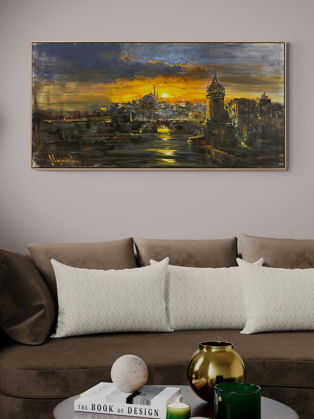 İstanbul Boğazında Akşamüstü Yağlı Boya Tablosu