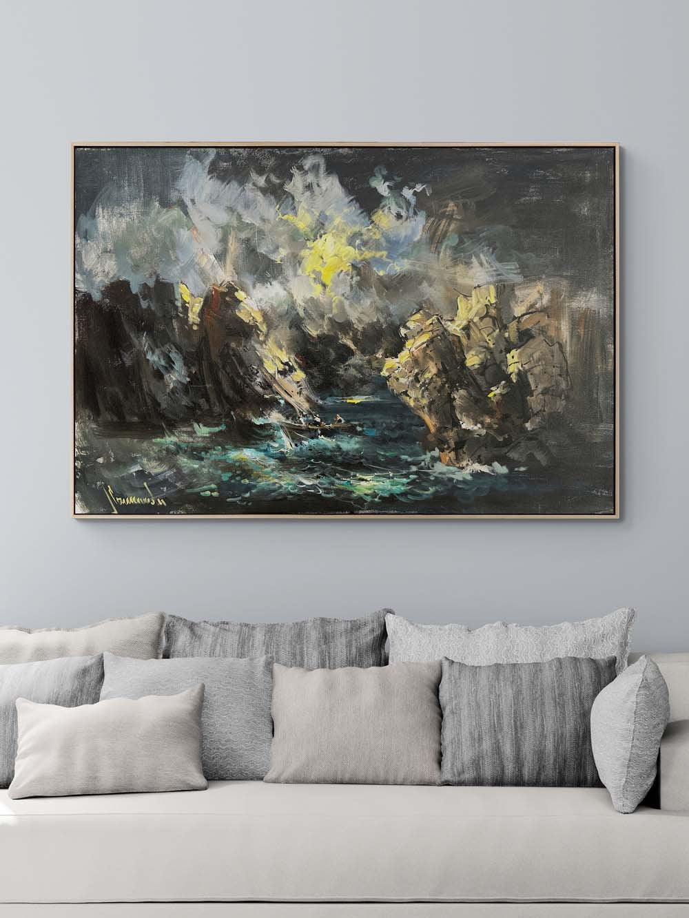 Rüzgarın ve Denizin Hikayesi Yağlı Boya Tablosu