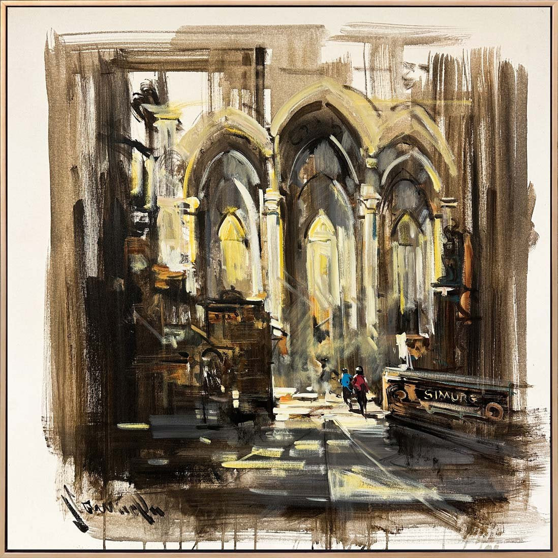 Zamanın Ötesinde Bir Kapı Yağlı Boya Tablosu