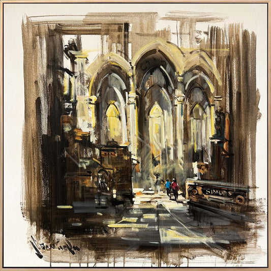 Zamanın Ötesinde Bir Kapı Yağlı Boya Tablosu