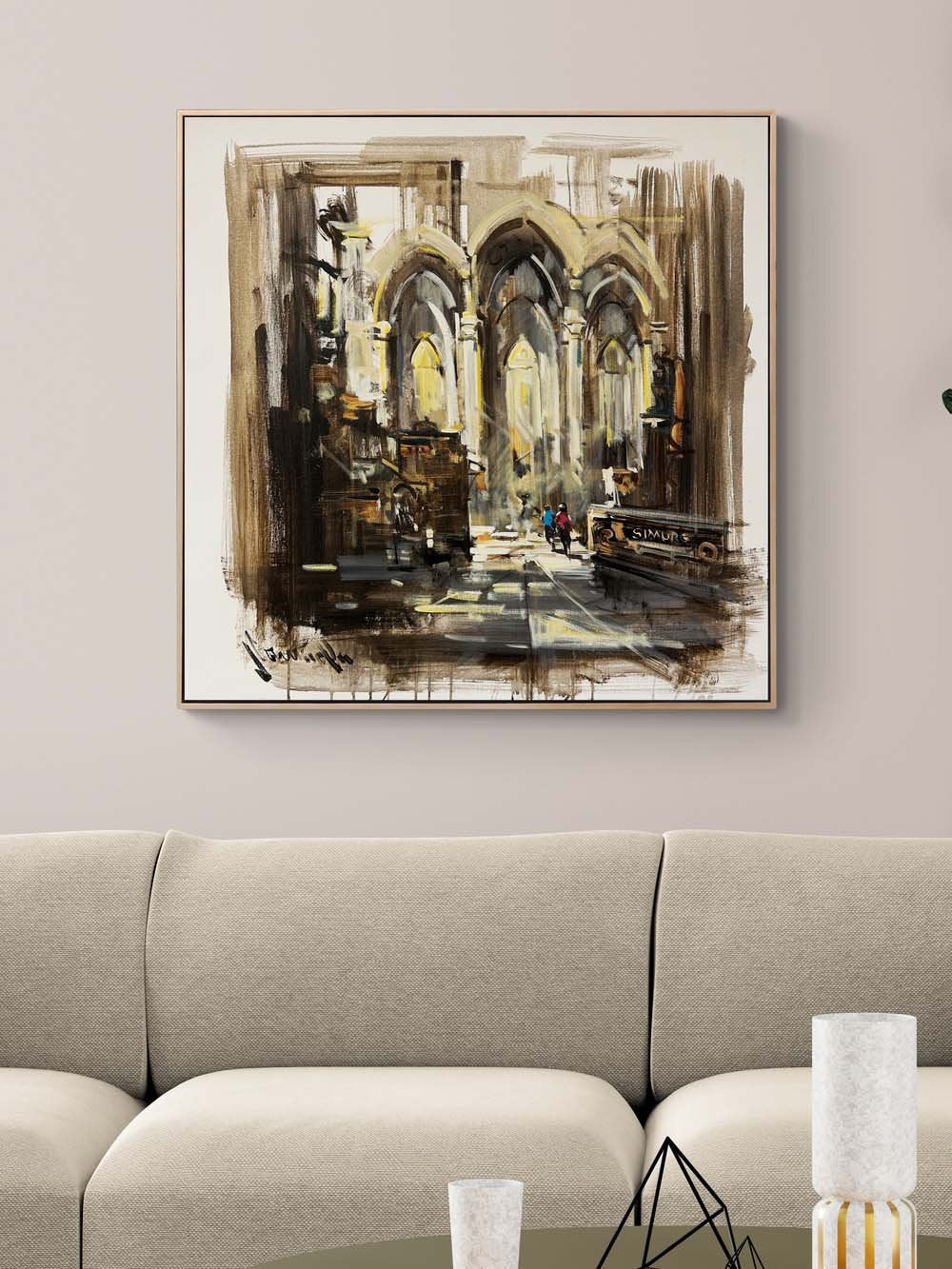 Zamanın Ötesinde Bir Kapı Yağlı Boya Tablosu