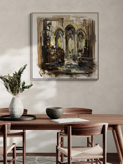 Zamanın Ötesinde Bir Kapı Yağlı Boya Tablosu