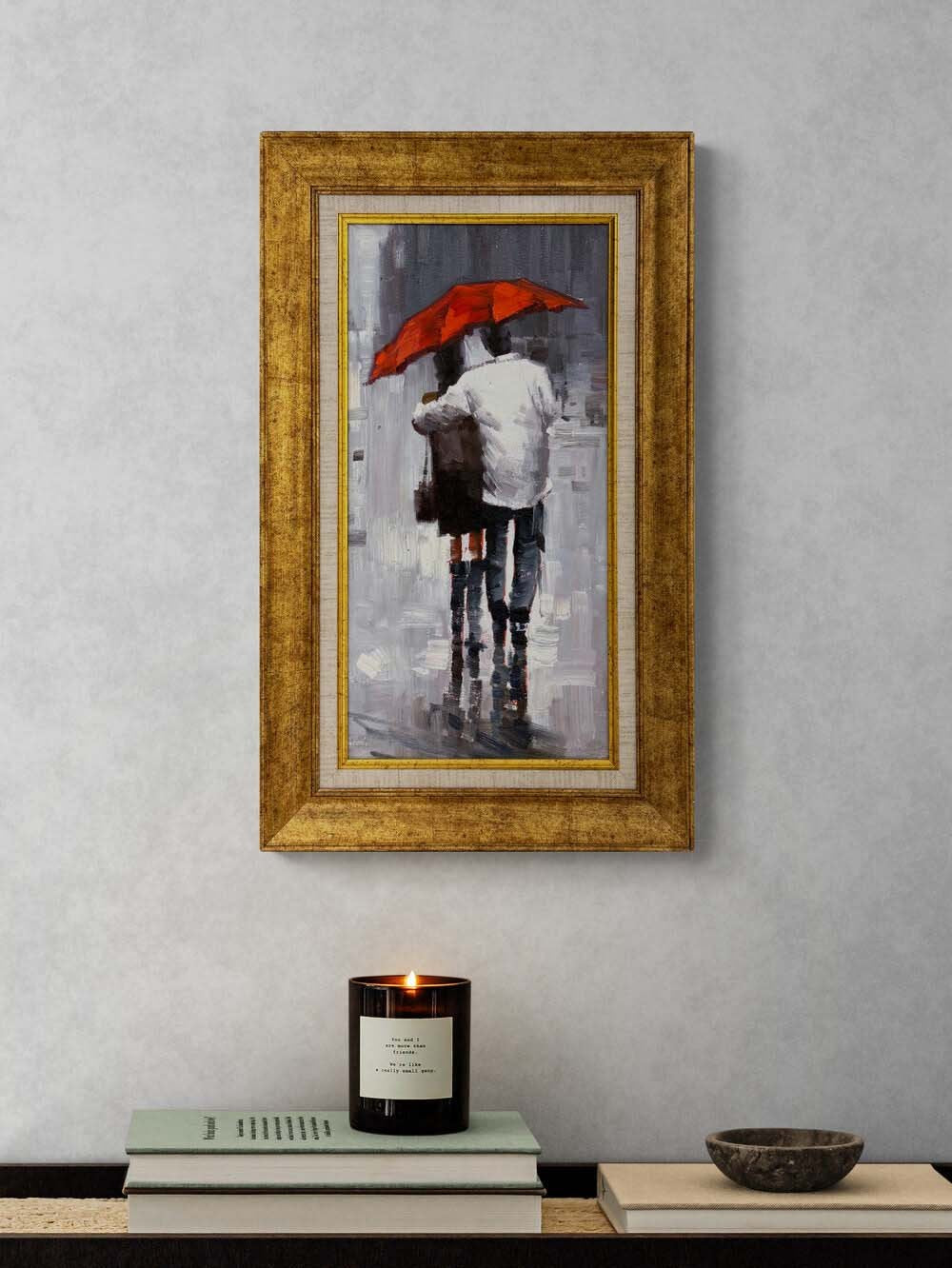 Yağmurla Gelen Hatıra Yağlı Boya Tablosu