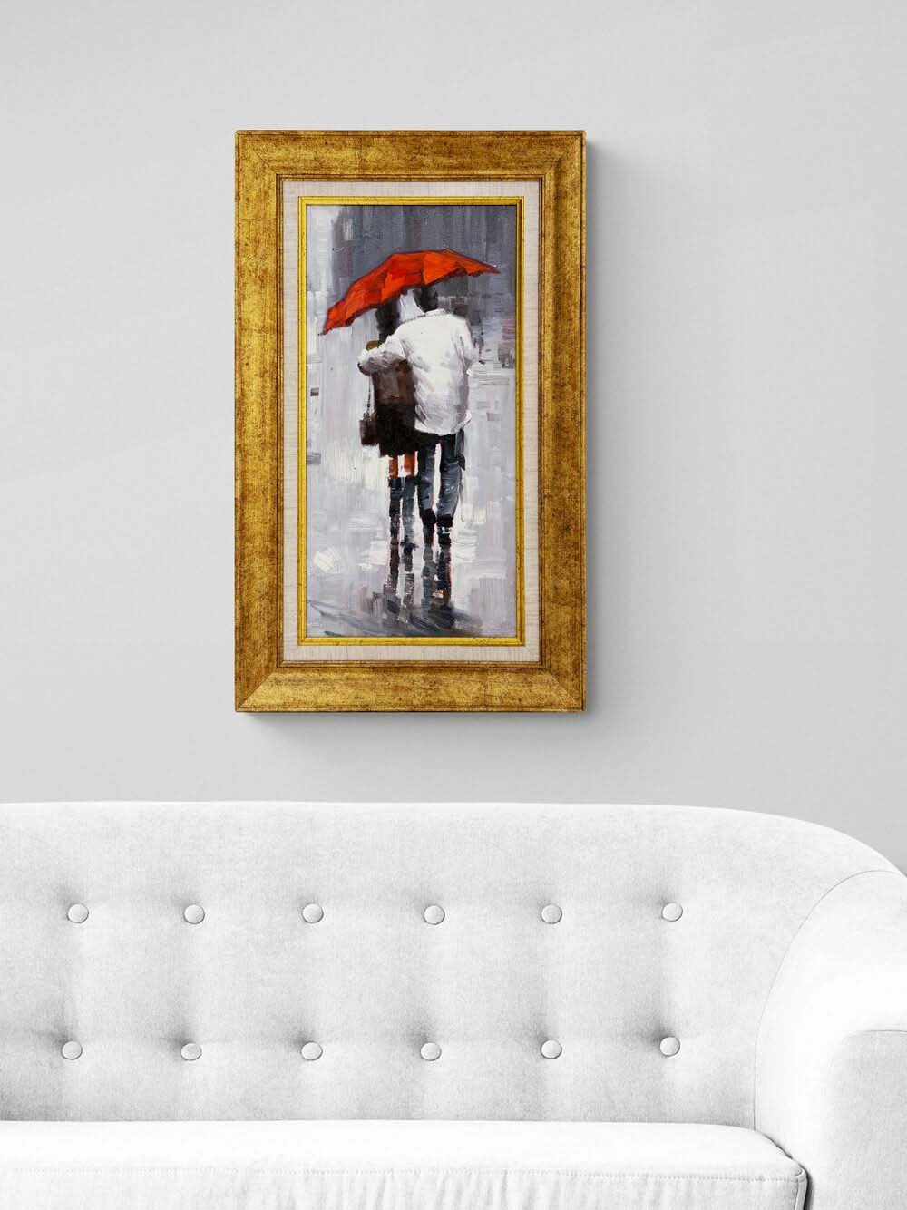 Yağmurla Gelen Hatıra Yağlı Boya Tablosu