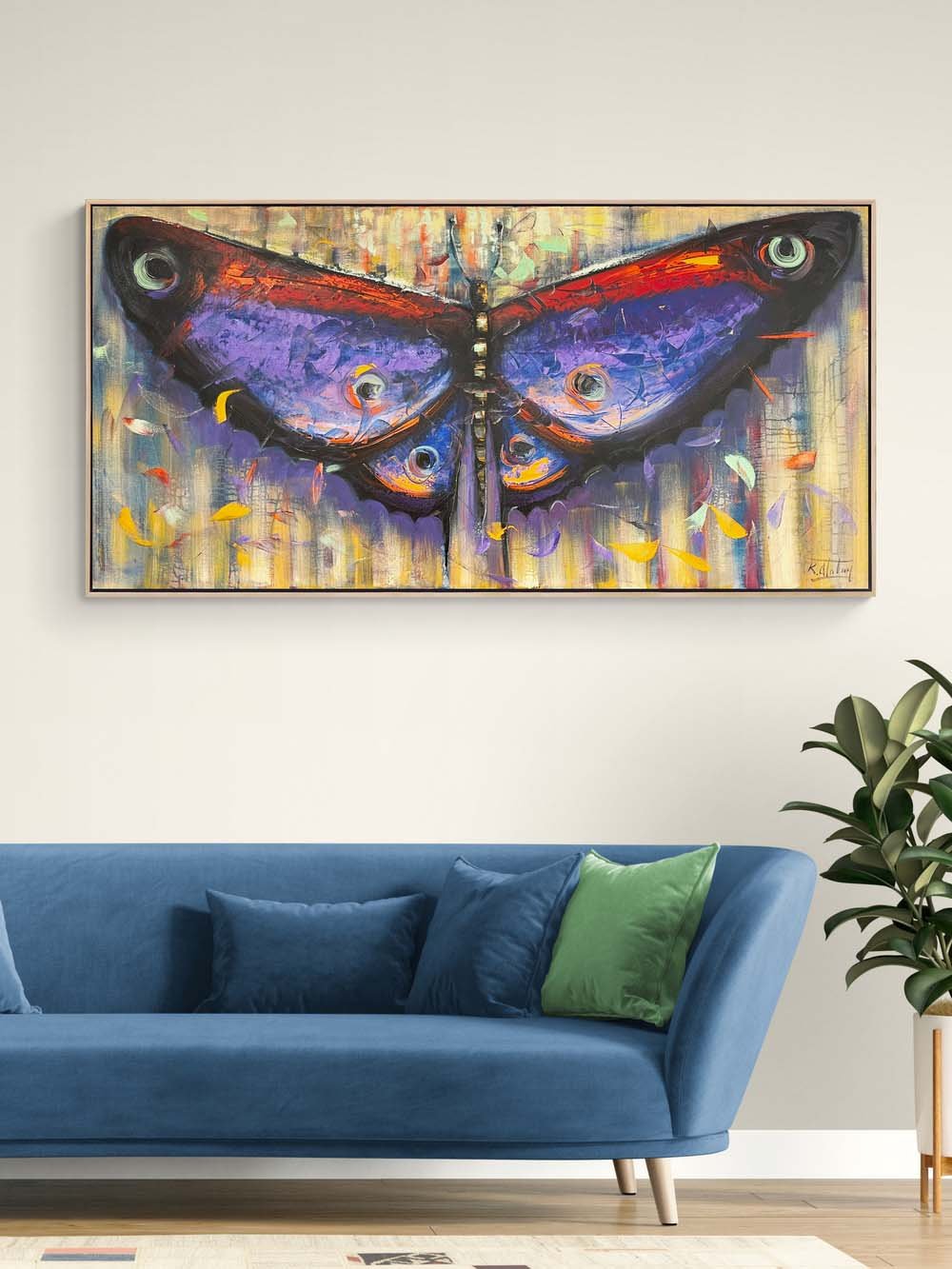 Kelebeğin Kanat İzleri Yağlı Boya Tablosu