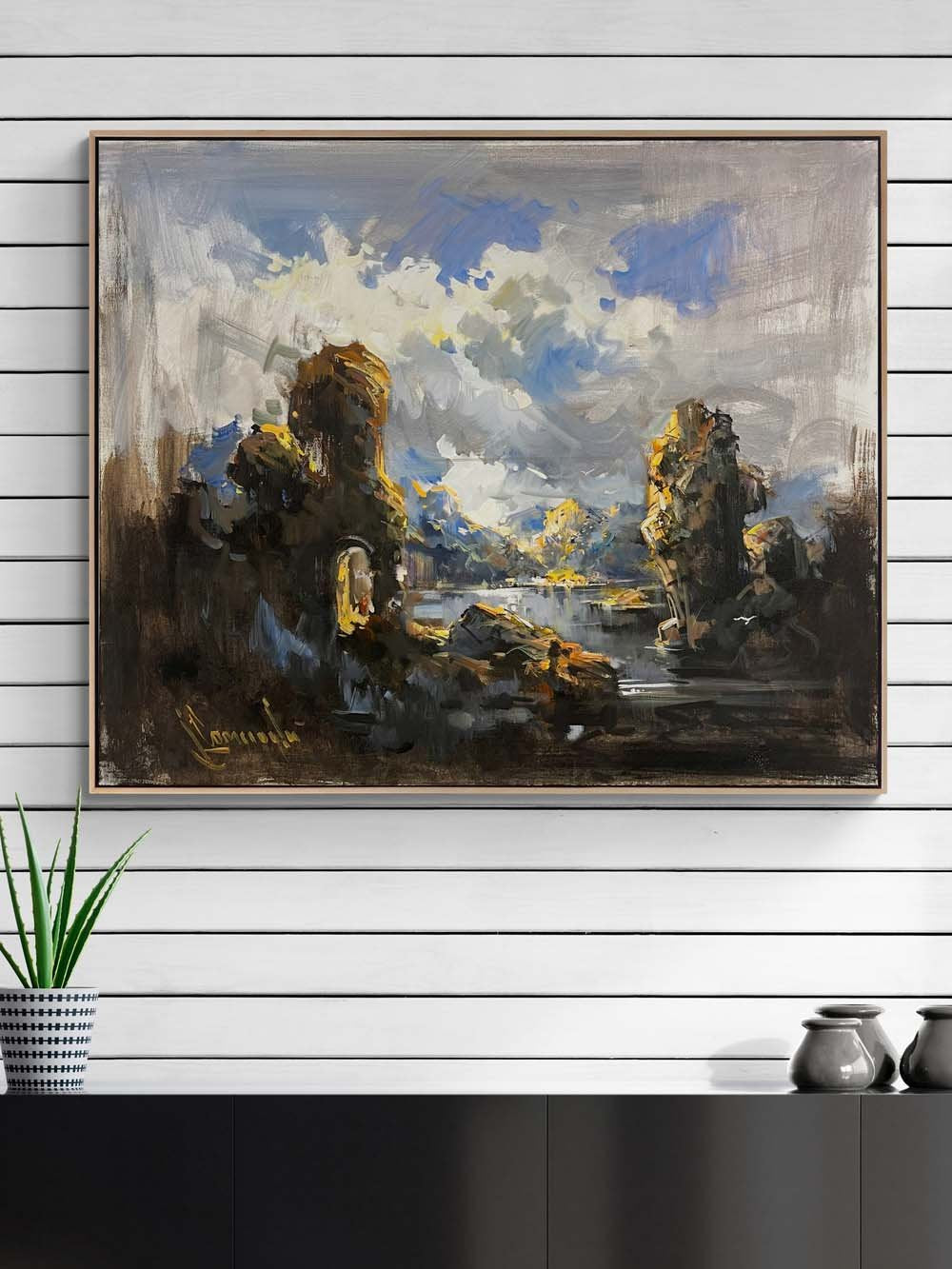 Gölün Derinliği Yağlı Boya Tablosu