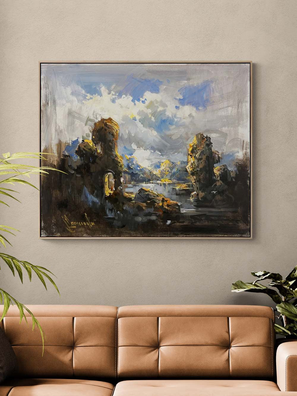 Gölün Derinliği Yağlı Boya Tablosu