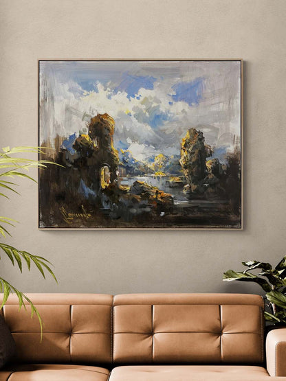 Gölün Derinliği Yağlı Boya Tablosu